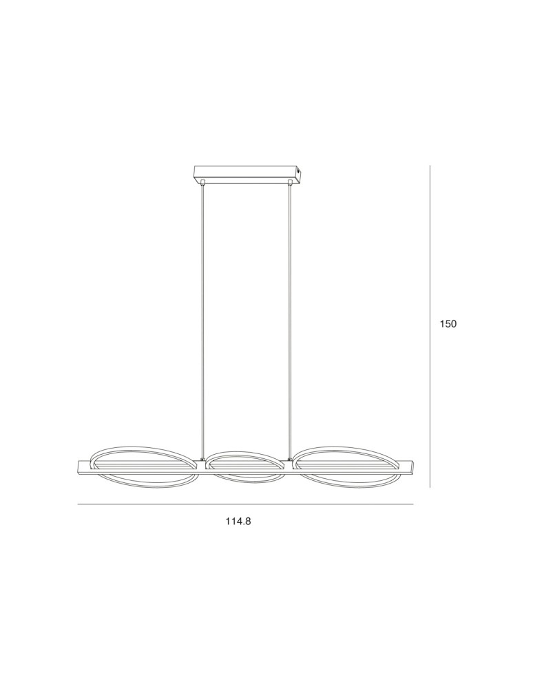 Lampy wiszące LED - ITALUX Natano Wisząca Czarny piaskowany 3xLED 38W Ciepła biel PND-55362-40W-WO - product kolory-swiatla.pl 2