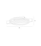 Lampy sufitowe LED - ITALUX Natano Plafon Czarny piaskowany 1xLED 16W Ciepła biel PLF-55362-15W-WO - product 2