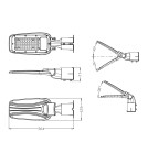 Lampy zewnętrzne latarnie - ITALUX Marlo Uliczna Czarny IP65 1xLED 50W Neutralna biel FD-73452-50W - product 2