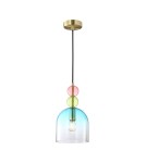 Lampy wiszące designerskie - ITALUX Manso Wisząca Piaskowany złoty z połyskiem 1xE14 PND-37462A-MC-GD - product 1