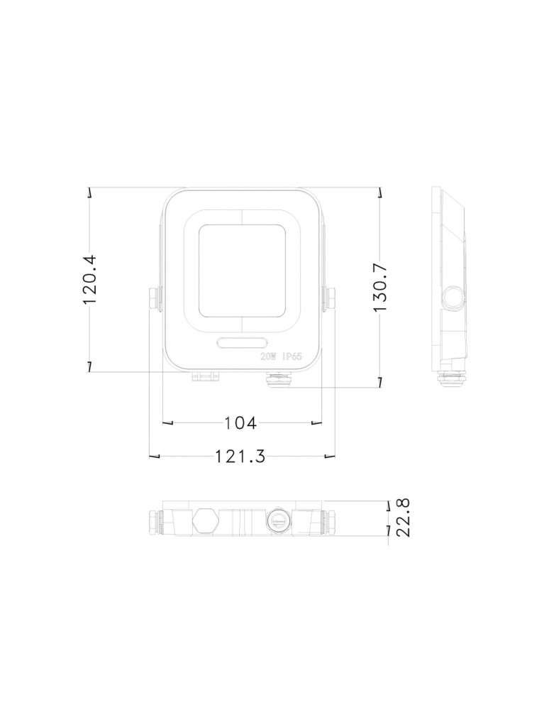 Naświetlacze zewnętrzne / halopaki - ITALUX Korta Naświetlacz Szary IP65 1xLED 20W Neutralna biel FD-27253-20W - product kolory-swiatla.pl 5
