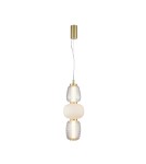 Lampy wiszące designerskie - ITALUX Eris Wisząca Piaskowany złoty z połyskiem 1xLED 28W PND-98374-28W-GD - product 1