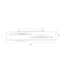 Kinkiety LED - ITALUX Conato Kinkiet Czarny piaskowany 2xLED 14W Ciepła biel WL-23848-30W-BK-GD - product 2