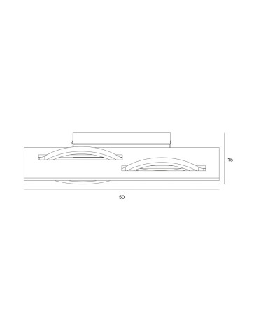 ITALUX Conato Kinkiet 2xLED 14W 3000K WL-23848-30W-BK-GD - produkt 2