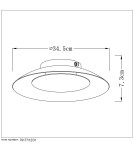 Lampy sufitowe - Lucide FOSKAL Plafon Light LED 12W 3 79177/12/31 - produkt 5