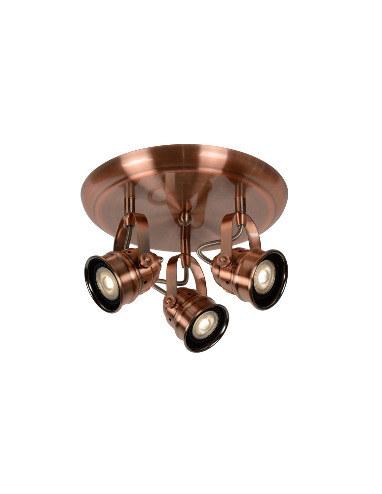 Lampy sufitowe reflektory - Lucide CIGAL Spot LED 3xGU10/5W 350LM 77974/15/17 - produkt kolory-swiatla.pl 2