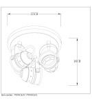 Lampy sufitowe reflektory - Lucide CIGAL Spot LED 3xGU10/5W 350LM 77974/15/17 - produkt 5