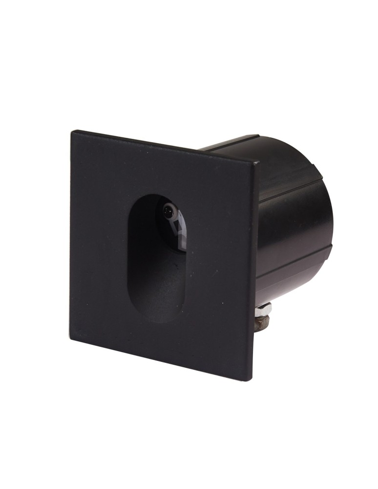 Oprawy do wbudowania w ściane - Italux Rovato 3K Zewnętrzna Wpuszczana Czarny piaskowany IP65 1xLED 3W 3000K ONFL-0224-3K - product kolory-swiatla.pl 2