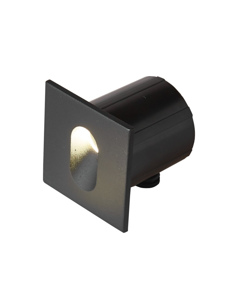 Italux Rovato 3K Zewnętrzna Wpuszczana Czarny piaskowany IP65 1xLED 3W 3000K ONFL-0224-3K