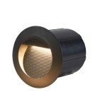 Oprawy do wbudowania w ściane - Italux Piani 3K Zewnętrzna Wpuszczana Czarny piaskowany IP65 1xLED 3W 3000K ONFL-1253-3K - product 1