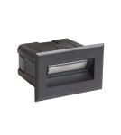 Oprawy do wbudowania w ściane - Italux Erba 3K Zewnętrzna Wpuszczana Czarny piaskowany IP65 1xLED 3W 3000K ONFL-0332-3K - product 2