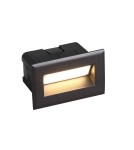 Oprawy do wbudowania w ściane - Italux Erba 3K Zewnętrzna Wpuszczana Czarny piaskowany IP65 1xLED 3W 3000K ONFL-0332-3K - product 1