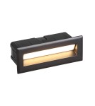 Oprawy do wbudowania w ściane - Italux Erba 3K Zewnętrzna Wpuszczana Czarny piaskowany IP65 1xLED 5W 3000K ONFL-0352-3K - product 1