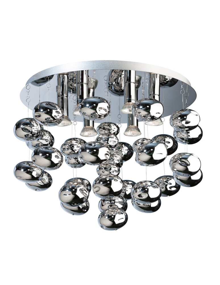 Lampy sufitowe glamour - Azzardo LUVIA CHROME 6xGU10 Sufitowa/Wisząca Chrom AZ2541 - produkt kolory-swiatla.pl 1