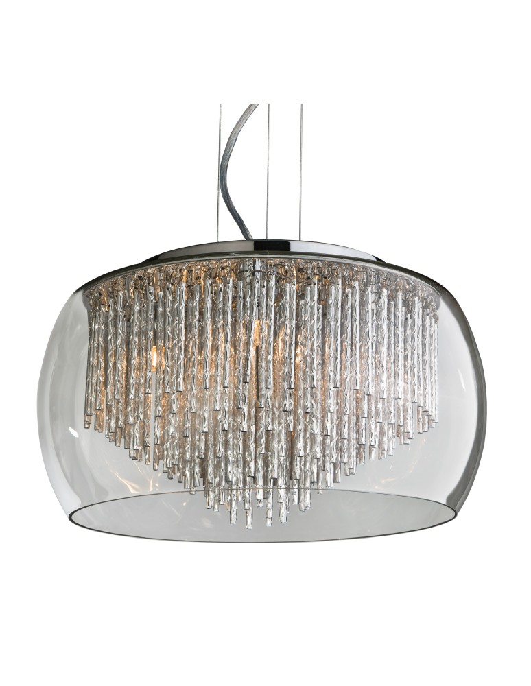 Lampy sufitowe glamour - Azzardo REGO 50 8xG9 2w1 Sufitowa lub Wisząca Przeźroczysty/Chrom AZ1000 - produkt kolory-swiatla.pl 1