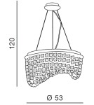 Lampy wiszące glamour - Azzardo CARMEN TOP/PENDANT 6xG9 2w1 Sufitowa lub Wisząca Przeźroczysty AZ1284 - product 3
