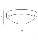Plafony hermetyczne - Azzardo COLETTE 2xE27 Sufitowa Biały/Chrom IP44 AZ1311 - product 2