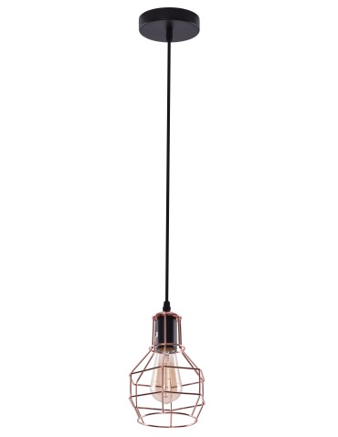 Azzardo CARRON 1 COPPER 1xE27 Wisząca Miedź AZ1659