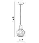 Lampy wiszące - Azzardo CARRON 1 COPPER 1xE27 Wisząca Miedź AZ1659 - produkt 4
