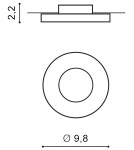 Lampy podtynkowe okrągłe - Azzardo CLETO GOLD 1xGU10 Wpuszczana Złoty AZ1622 - product 2