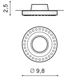 Lampy podtynkowe dekoracyjne - Azzardo SIMON ROUND WHITE 1xGU10 Wpuszczana Biały AZ1473 - product 2