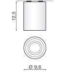 Oprawy sufitowe na wymienne źródło światła - Azzardo BROSS 1 BLACK/ALUMINIUM 1xGU10 Natynkowa Czarny/Aluminium AZ0779 - product 4