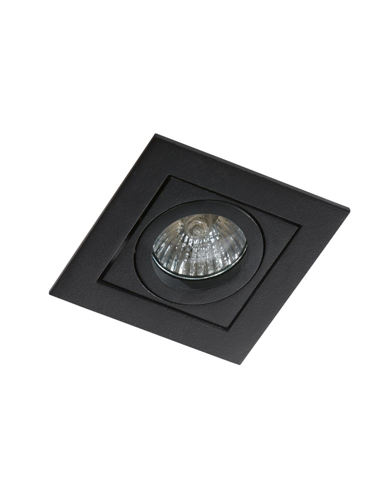Lampy podtynkowe kwadratowe - Azzardo PACO 1 BLACK 1xGU10 Wpuszczana Czarny AZ0797 - produkt kolory-swiatla.pl 1