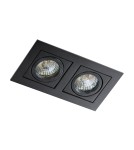 Lampy podtynkowe kwadratowe - Azzardo PACO 2 BLACK 2xGU10 Wpuszczana Czarny AZ0800 - product 1