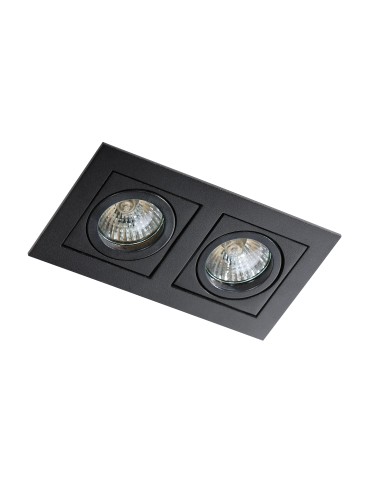 Azzardo PACO 2 BLACK 2xGU10 Wpuszczana Czarny AZ0800