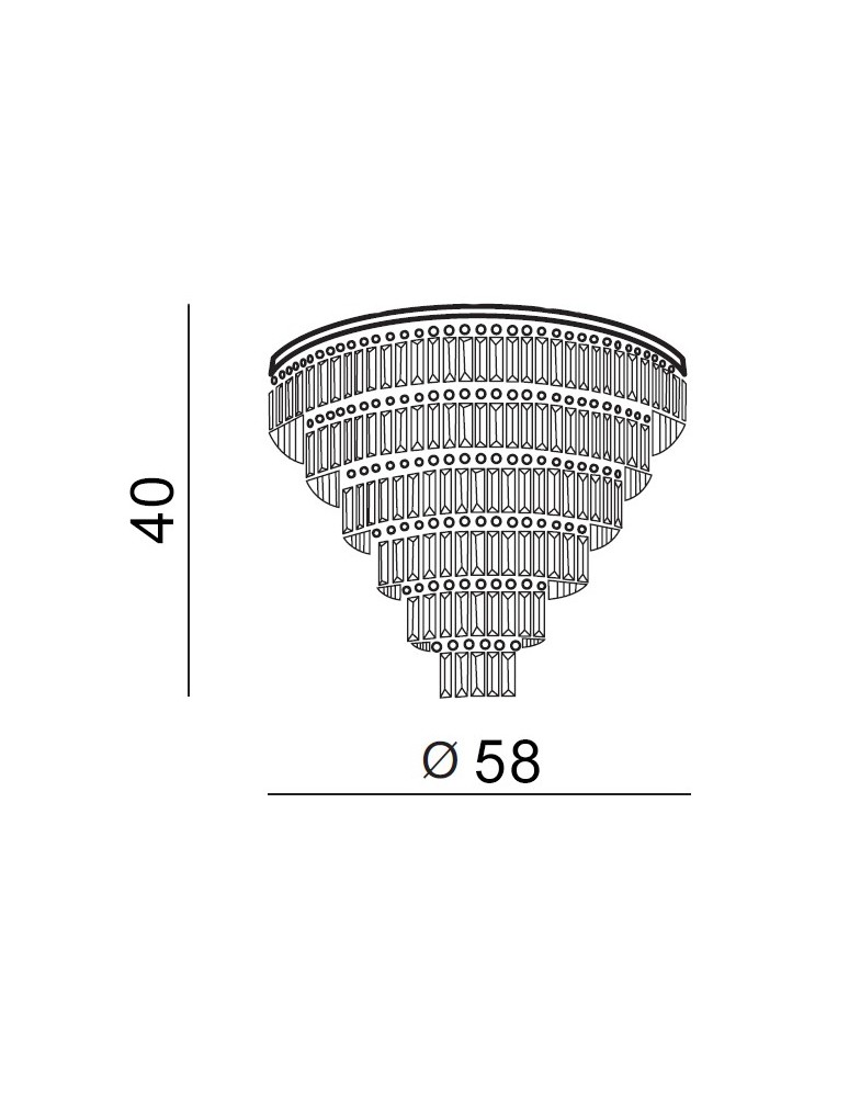 Lampy sufitowe z kryształami - Azzardo SALERNO PENDANT/TOP 5xE14 2w1 Sufitowa lub Wisząca Przeźroczysty/Chrom AZ2107 - product kolory-swiatla.pl 3