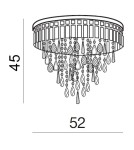 Lampy sufitowe z kryształami - Azzardo KALABRIA PENDANT/TOP 6xG9 2w1 Sufitowa lub Wisząca Przeźroczysty AZ2108 - product 3