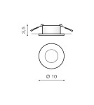 Lampy podtynkowe hermetyczne - Azzardo OSCAR IP44 WHITE 1xGU10 Wpuszczana Biały IP44 AZ1714 - product 2