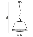 Lampy wiszące z abażurem - Azzardo ALICANTE BLACK 1xE27 Wisząca Czarny AZ2292 - product 4