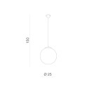 Lampy wiszące - Azzardo WHITE BALL 25 1xE27 Wisząca Biały AZ2515 - product 2