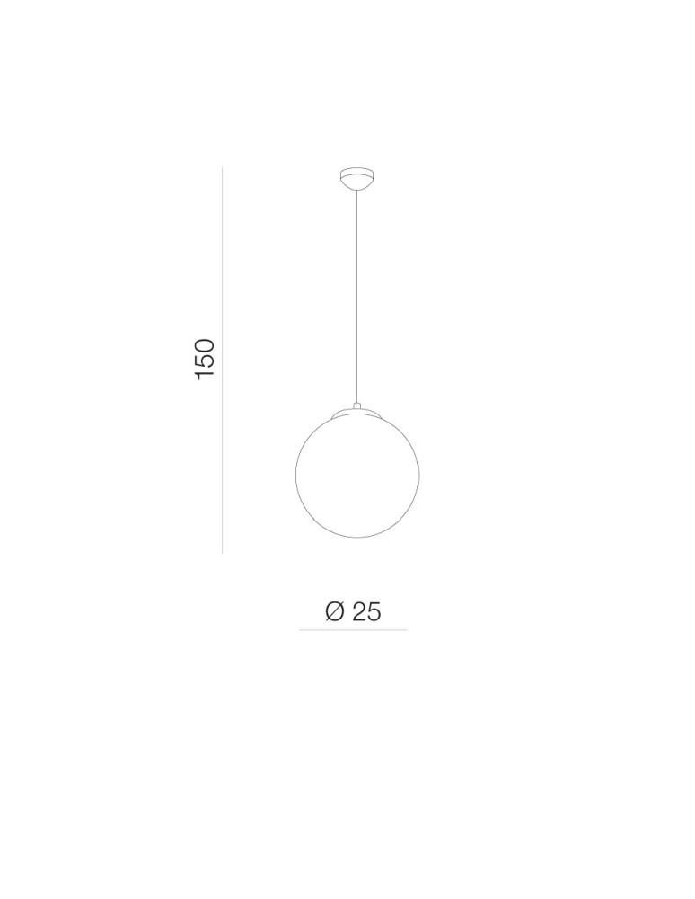 Lampy wiszące - Azzardo WHITE BALL 25 1xE27 Wisząca Biały AZ2515 - product kolory-swiatla.pl 2