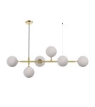 Lampy wiszące - Light Prestige Alisa lampa wisząca białe kulki LP-005/6P WH 6xE14 złoty / biały - product 9