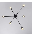 Lampy wiszące nowoczesne - Light Prestige Snow 6 wiszący czarny LP-731/6P BK 6xGU10 - product 12