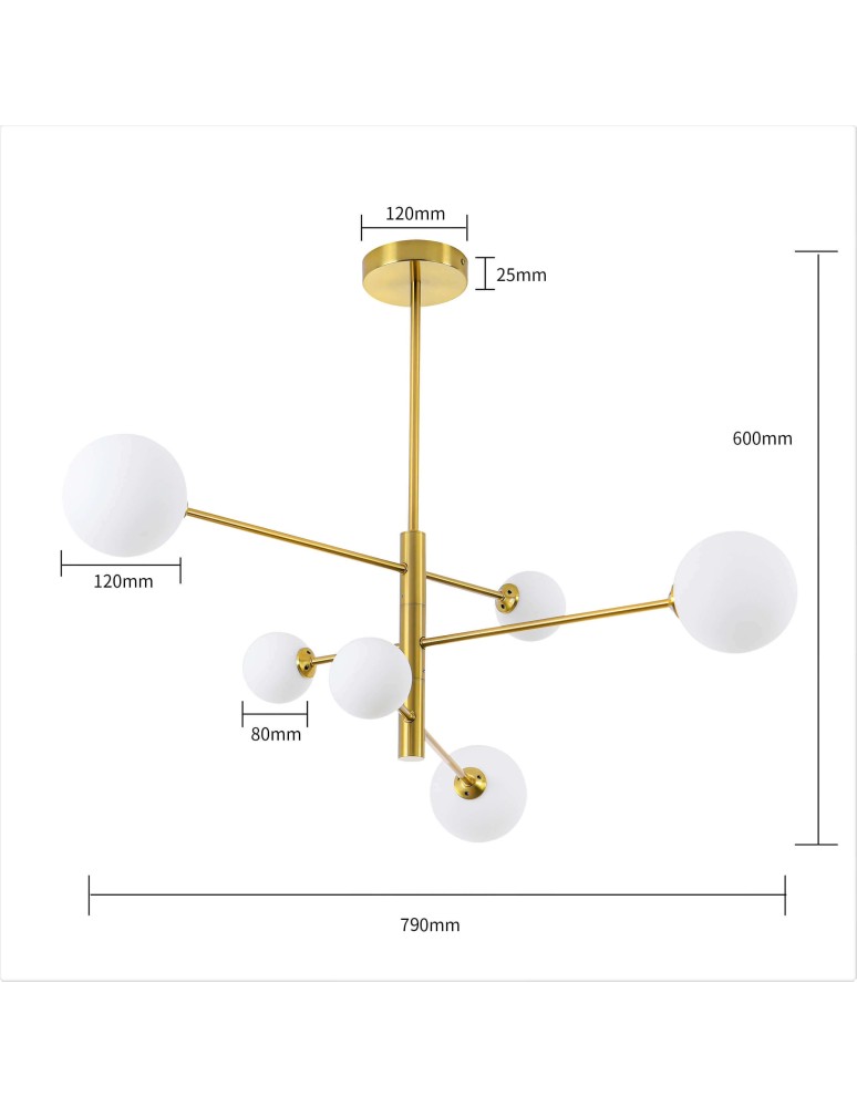 Light Prestige Dorado 6 wisząca G9 złoty LP-002/6P