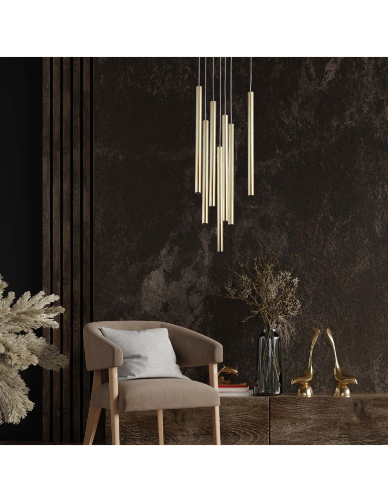 Light Prestige Lungo 7 złota lampa wisząca LP-894/7P GD 7xG9 złoty Light Prestige Lungo 7 złota lampa wisząca LP-894/7P GD 7xG9 złoty