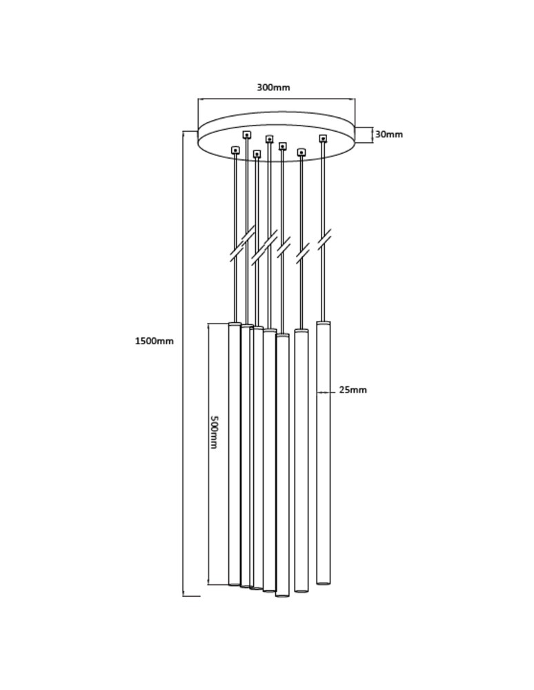 Light Prestige Lungo 7 złota lampa wisząca LP-894/7P GD 7xG9 złoty Light Prestige Lungo 7 złota lampa wisząca LP-894/7P GD 7xG9 złoty