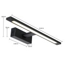 Kinkiety łazienkowe - Light Prestige Isla kinkiet czarny średni z IP44 4000K LED czarny GS-LWB-12W BK - produkt 6