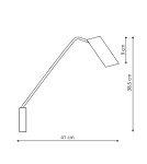 Kinkiety - Light Prestige Futuro 1 kinkiet czarny z wysięgnikiem GU10 czarny LP-17001/1WL BK - product 7