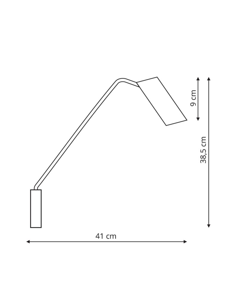Light Prestige Futuro 1 kinkiet czarny z wysięgnikiem GU10 czarny LP-17001/1WL BK