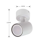 Reflektory sufitowe - Light Prestige Snow 1 spot biały GU10 biały LP-731/1W WH - produkt 8