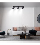 Lampy sufitowe reflektory - Light Prestige Snow 3 spot czarny GU10 czarny LP-731/3W BK - produkt 4