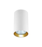 Oprawy sufitowe na wymienne źródło światła - Light Prestige Manacor oczko białe ze złotym ringiem 9 cm GU10 biały LP-232/1D - 90 WH/GD - produkt 4
