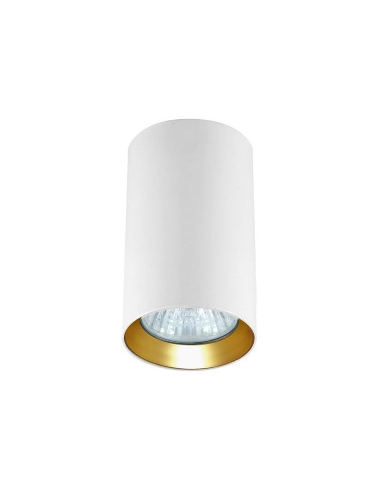 Light Prestige Manacor oczko białe ze złotym ringiem 9 cm GU10 biały LP-232/1D - 90 WH/GD