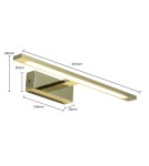 Kinkiety łazienkowe - Light Prestige Isla kinkiet złoty średni z IP44 3000K LED złoty GS-LWB-12W/3 GOLD - produkt 6