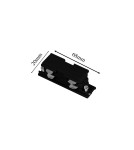 Akcesoria do szynoprzewodów 3 fazowych - Light Prestige Łącznik wewnętrzny 3F czarny  LP-551/4 BK - produkt 4