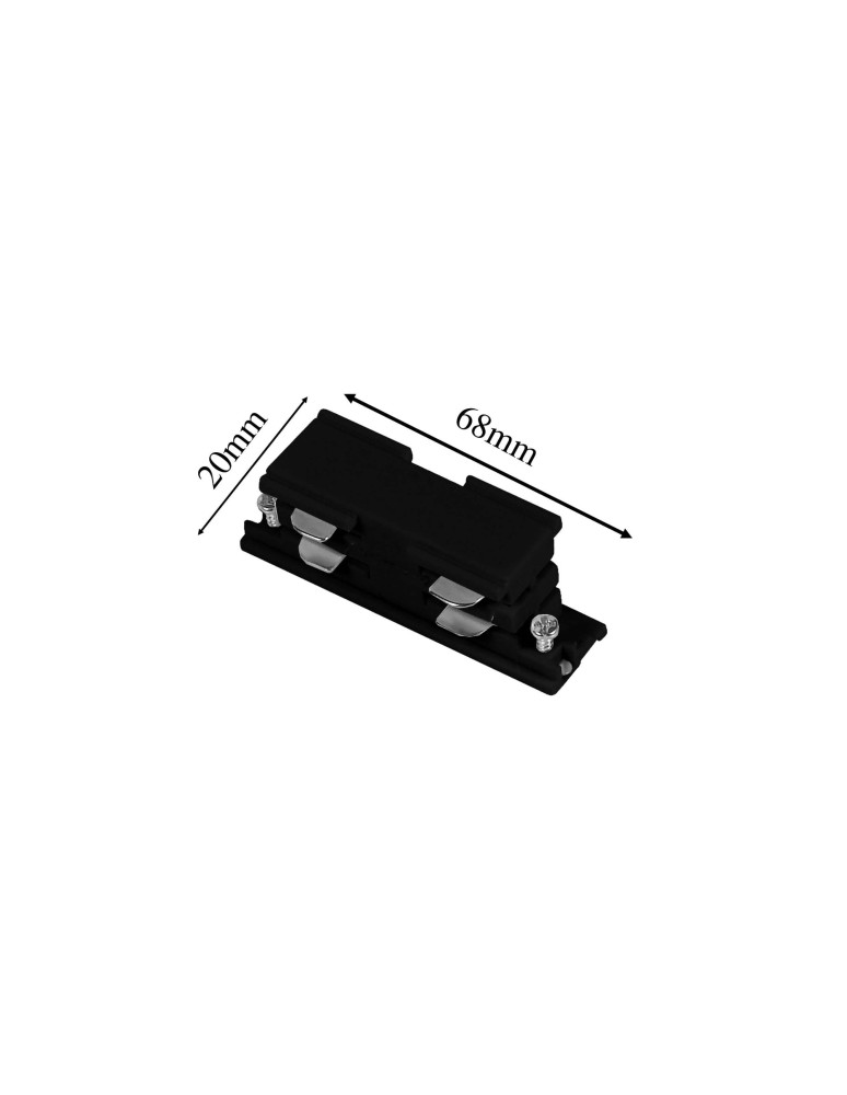 Light Prestige Łącznik wewnętrzny 3F czarny  LP-551/4 BK